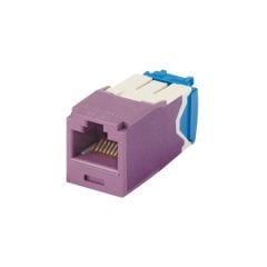 Kategori 6A, 10 Gb / s, RJ45, 8-konumunda, 8 telli genel modülü Violet.