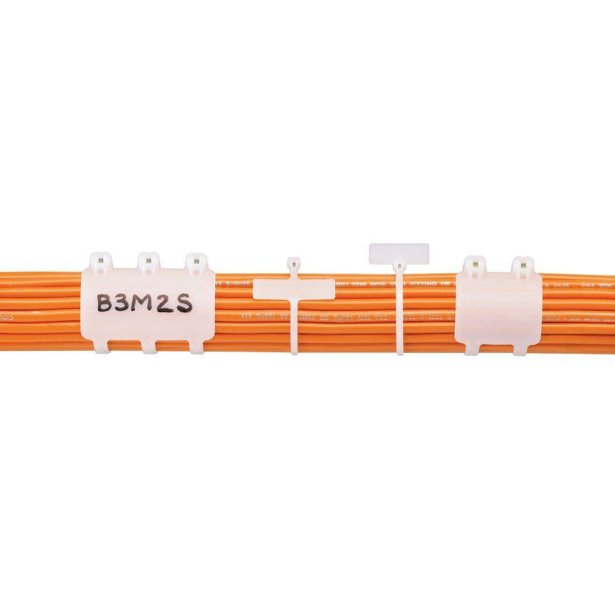 Kubbe-Top® diken ty işaretleyici bağı, sarma, minyatür kesiti, 7.9 (201mm) uzunluğu, .29 x 1.09 (7.4 x 27.7mm) işaretleyici yazma ilgili alan, naylon 6.6, doğal, standart paket.