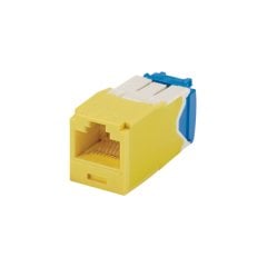 Kategori 6A, RJ45, 10 Gb / s, 8-konumunda, 8 telli genel modülü, dökme sarı, paketlenmiş.