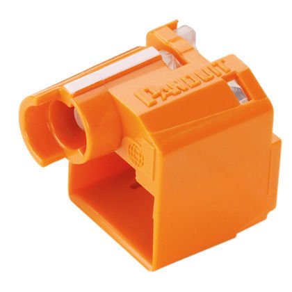 Gömme RJ45 fişi kilitleme cihaz, 10 cihazları (portakal) ve 1 montaj / sökme aleti (siyah), polikarbonat, turuncu.