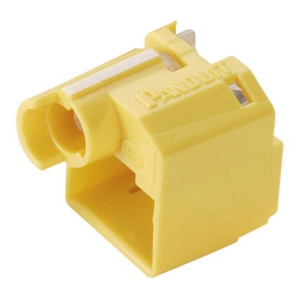 Gömme RJ45 fişi kilitleme cihaz, 10 cihaz (sarı) ve 1 montaj / sökme aleti (siyah), polikarbonat, Sarı.