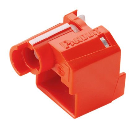 Süper RJ45 fiş kilitleme cihazın, 10 cihaz (kırmızı) ve 1 aleti (siyah), polikarbonat girintili.
