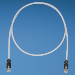 Kategori 5e, her iki ucunda, Pan-Plug® Korumalı Modüler Fişler, Black, 1 metre ile korumalı yama çekin.