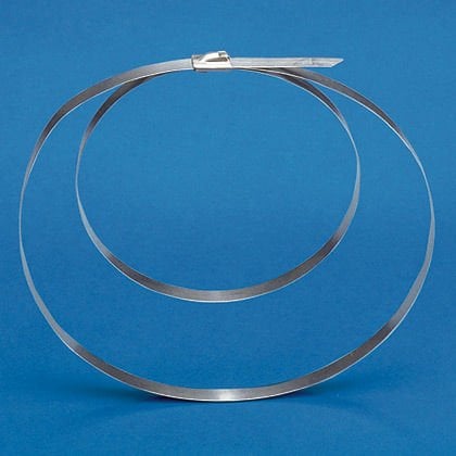 benzersiz kendi kendine kilitlenen kafa tasarımı ile kurulum kadar Pan-Steel® Çift Sarılı Kendinden kilitleme Kablo Bağları hız o kravat herhangi bir bölümüne kilitler. Artı, pürüzsüz ve güvenli AISI 304 paslanmaz çelik kablo bağı addit sağlayan iki kez k
