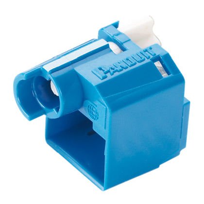 RJ45 fişi kilitli cihaz (mavi) 100 cihazları ve 5 yükleme / kaldırma aracı (siyah), polikarbonat.
