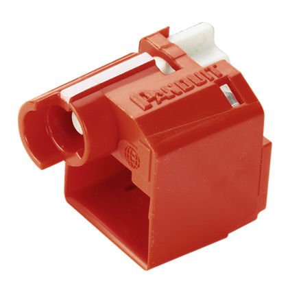 RJ45 fişi kilitleme cihaz, 100 cihaz (kırmızı) ve 5 kurulum / (siyah) kaldırma aracı, polikarbonat, Kızıl.