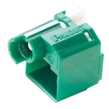 RJ45 fişi kilitleme cihaz, 10 cihaz (yeşil) ve 1 montaj / sökme aleti (siyah), polikarbonat, yeşil.