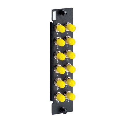 zirkonyum oksit seramik bölünmüş kollu on iki ST tek yönlü tekli konum fiber optik adaptörler ile yüklü ST FAP (genişletilmiş). FRME72E5 ile kullanım içindir.