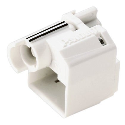 RJ45 fişi kilitleme cihaz, 100 cihazları (uluslararası beyaz) ve 5 kurulum / kaldırma aracı (siyah), polikarbonat, Uluslararası Beyaz.
