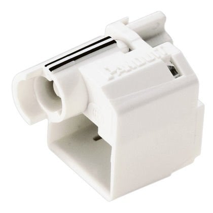 RJ45 fişi kilitleme cihaz, 100 cihazları (uluslararası beyaz) ve 5 kurulum / kaldırma aracı (siyah), polikarbonat, Uluslararası Beyaz.