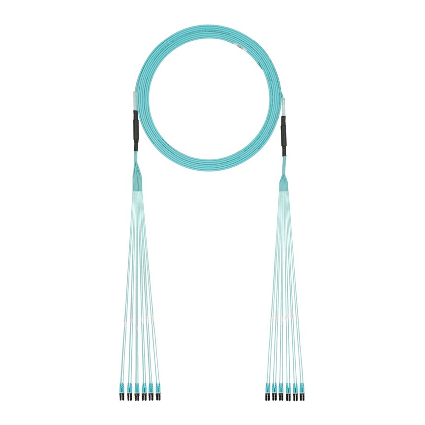 OM4 12 fiber iç küçük çaplı gövde kablo düzeneği olup, düşük duman sıfır halojen (LSZH) Std LC dupleks LC çift yönlü, puan. İL., Bir ucunda, 20 metre üzerine bir çekme gözle.