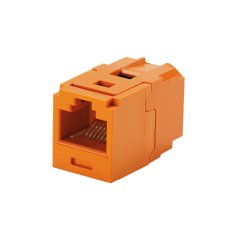 Kategori 6, RJ45, 8-konumunda, 8 telli üniversal bağlantı modülü, turuncu.