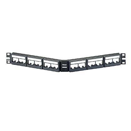 Patch Panel, 24 Port, Açılı, Siyah