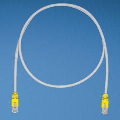 Kategori 5e, her iki ucunda, Pan-Plug® Korumalı Modüler Fişler, Sarı, 20 metre ile korumalı yama çekin.