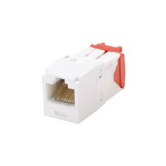 Kategori 5e, RJ45, 8-konumu, 8 telli, evrensel, korozif dayanıklı UTP girişi modülü, Beyaz.