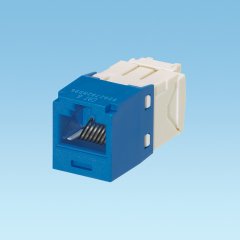 Kategori 6, RJ45, 8-konumunda, 8-tel, genel, aşınmaya dirençli bir UTP girişi modülü mavi.