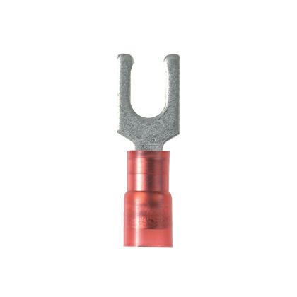 Kilitleme Çatal Terminali, yalıtımlı naylon, huni giriş, 22-18 AWG, 10. damızlık boyutu, standart paket.