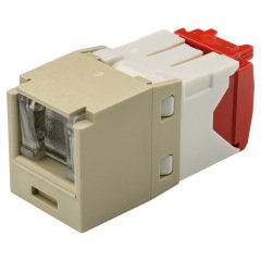 Kategori 5e, RJ45, 8-konumunda, 8-tel yay, Kriko modülü kepenk. Elektrik Fildişi.
