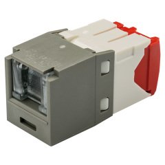 Kategori 5e, RJ45, 8-konumunda, 8-tel yay, Kriko modülü kepenk. Uluslararası Grey.