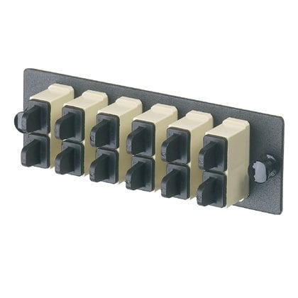 SC OM1 FAP fosforlu bronz bölünmüş kollu on iki SC simpleks modlu fiber optik adaptörler (Elektrikli Fildişi) ile yüklendi.