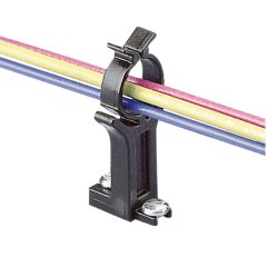 Demet tutucu, 1/4'' vida (M6), .2'' (50.8mm) demet, .1.59'' (40.4mm) dikme yüksekliği, cam doldurulmuş naylon 6.6, siyah.