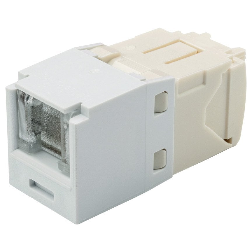 Kategori 6, RJ45, 8-konumunda, 8-tel yay, Kriko modülü kepenk. Arktik Beyaz.