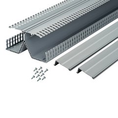 Panduct® PanelMax “¢ beyaz DİN rayı kablo kanalı (baz, kapakları ve DİN rayı bağlantı elemanları), 4 yüksekliği, PVC,.