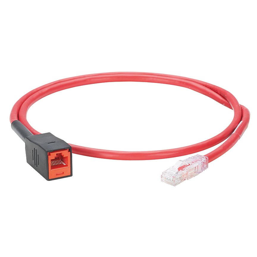 TX6A ALANI SÜRELİ RJ45 fiş test CORD, kırmızı, 1 M