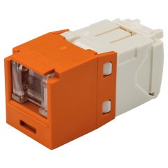 Kategori 6, RJ45, 8-konumunda, 8-tel yay, Kriko modülü kepenk. Portakal.