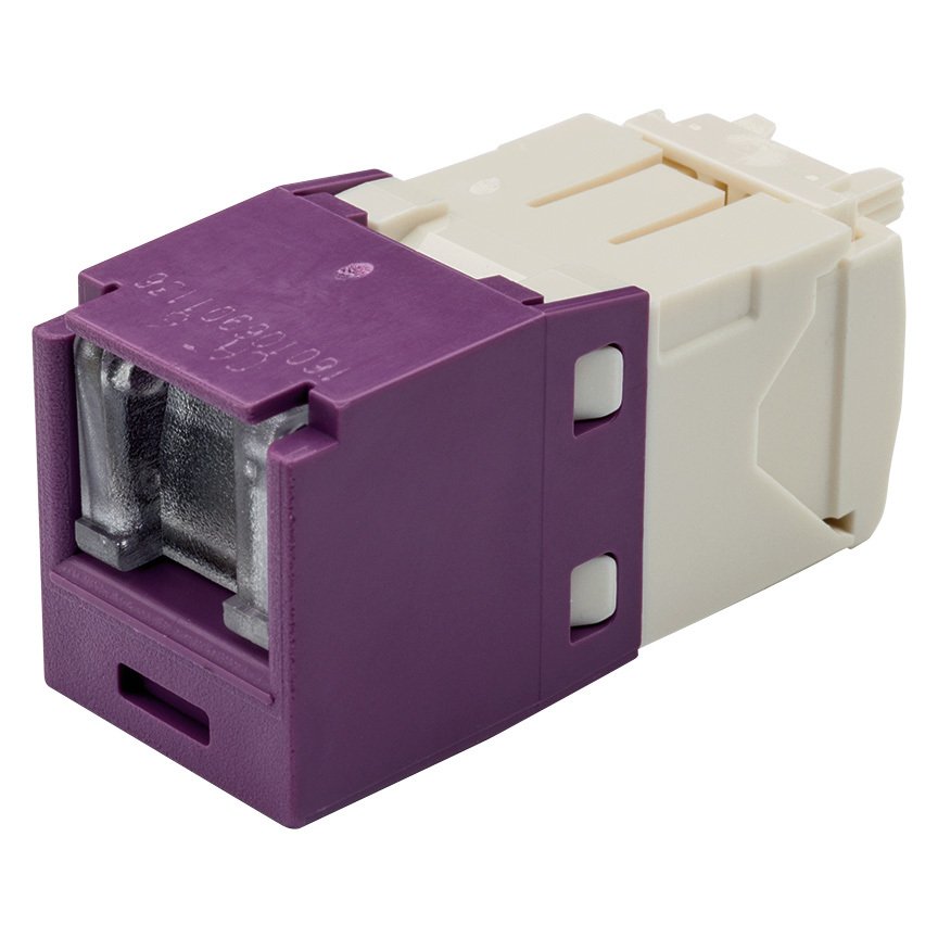 Kategori 6, RJ45, 8-konumunda, 8-tel yay, Kriko modülü kepenk. Menekşe.