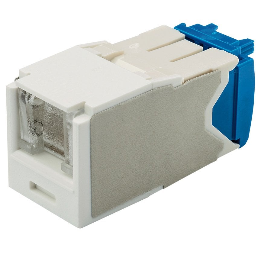 Kategori 6A, RJ45, 8-konumunda, 8-tel yay, Kriko modülü, Arktik Beyaz kepenk.