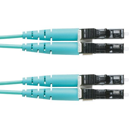 2 lif OM4 LC dupleks LC yönlü yama kablosu, düşük duman sıfır halojen (LSZH) 16 mm Std IL 26 metre, kablo ceketli