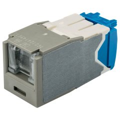 Kategori 6A, RJ45, 8-konumunda, 8-tel yay, Kriko modülü, Uluslararası Gray kepenk.