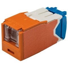 Kategori 6A, RJ45, 8-konumunda, 8-tel yay Orange, Kriko modülü kepenk.